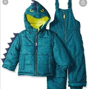 NWT Carter's Boys Two-Piece Dinosaur Snowsuit Size 3T